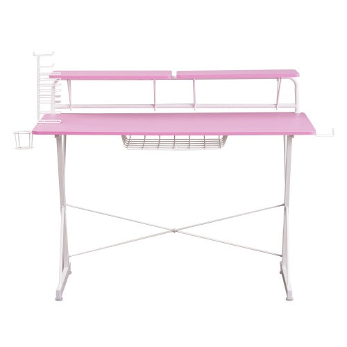 Techni Sport TS 200 Carbon Computer Gaming Desk With Shelving