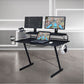 Techni Sport TS-200 Carbon Computer Gaming Desk With Shelving, Black