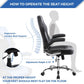 Home Gaming Ergonomic Office Flip-Up Armrest and Height Adjustable